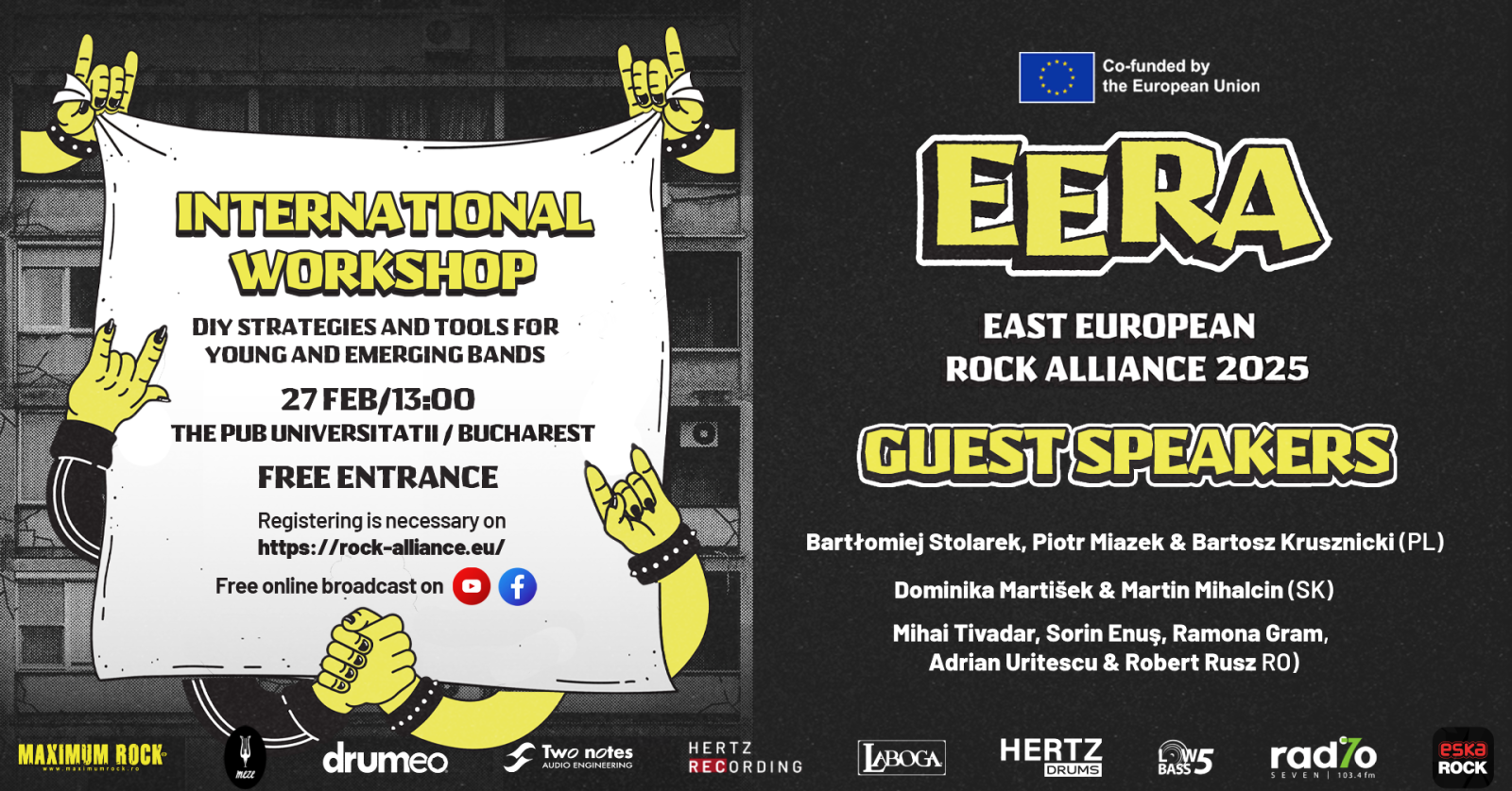 East European Rock Alliance anunță workshopul internațional “Do It Yourself Strategies and Tools for...