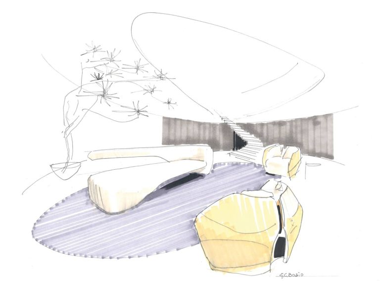 Giorgetti Maserati Edition sketch by Giancarlo Bosio