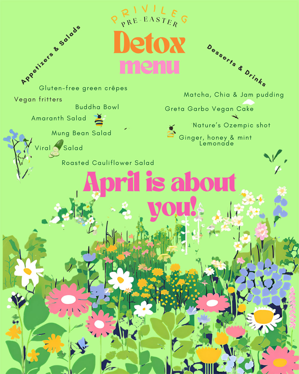 Privileg lansează Pre Easter – Detox, un meniu echilibrat și creativ înainte de mesele de Paște 1 Privileg Detox Menu