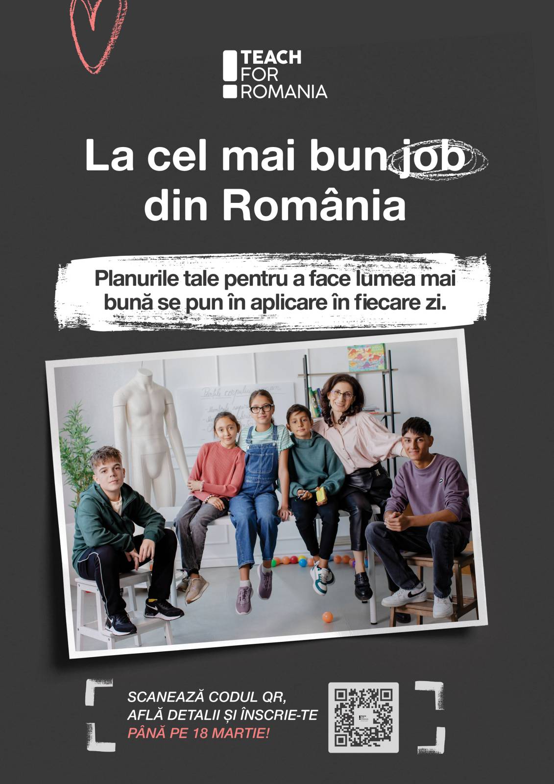 Peste 40% dintre candidații Teach for România sunt profesioniști care aleg reconversia în educație, alături de tineri la început de drum 1 TFR Poster A2 2