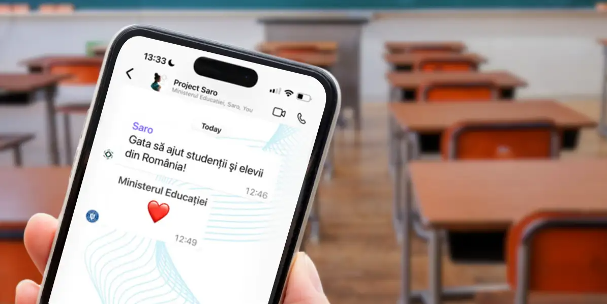 Parteneriat Digital Nation - Ministerul Educației pentru implementarea asistentului AI ”Saro” în șco...
