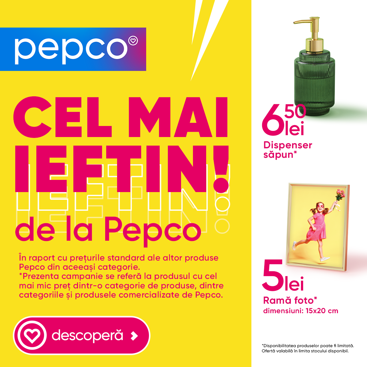 Campanie nouă de la Pepco. Îmbrăcăminte și articole pentru casă, marcate cu prețuri speciale