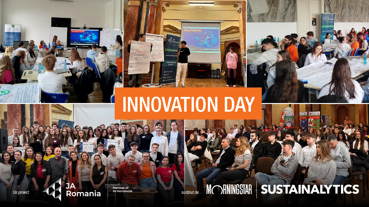 Continuă evenimentele educaționale JA Innovation Day™ în cadrul proiectului My Financial Journey.