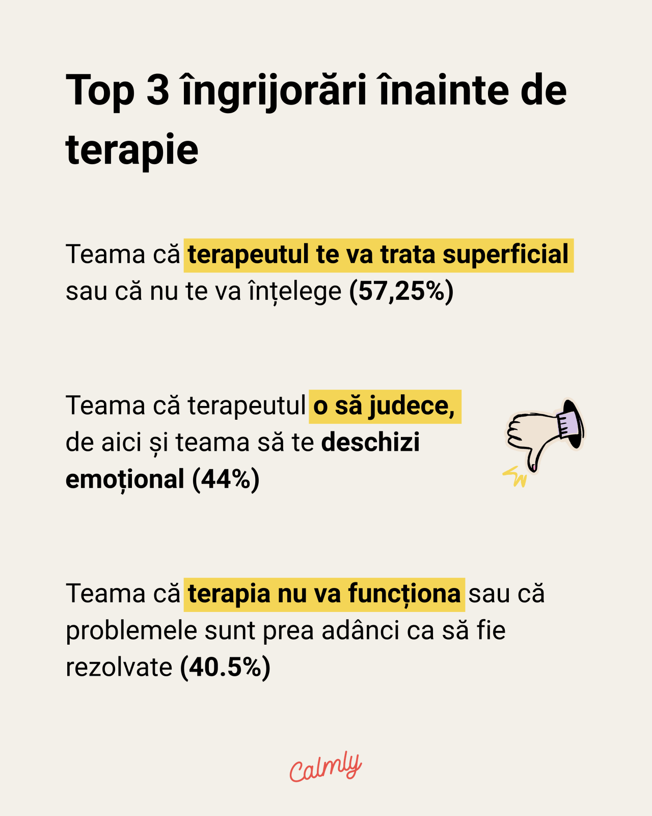 Calmly lansează un studiu care analizează în profunzime ce îi aduce (sau ține) pe oameni departe de terapie 4 3