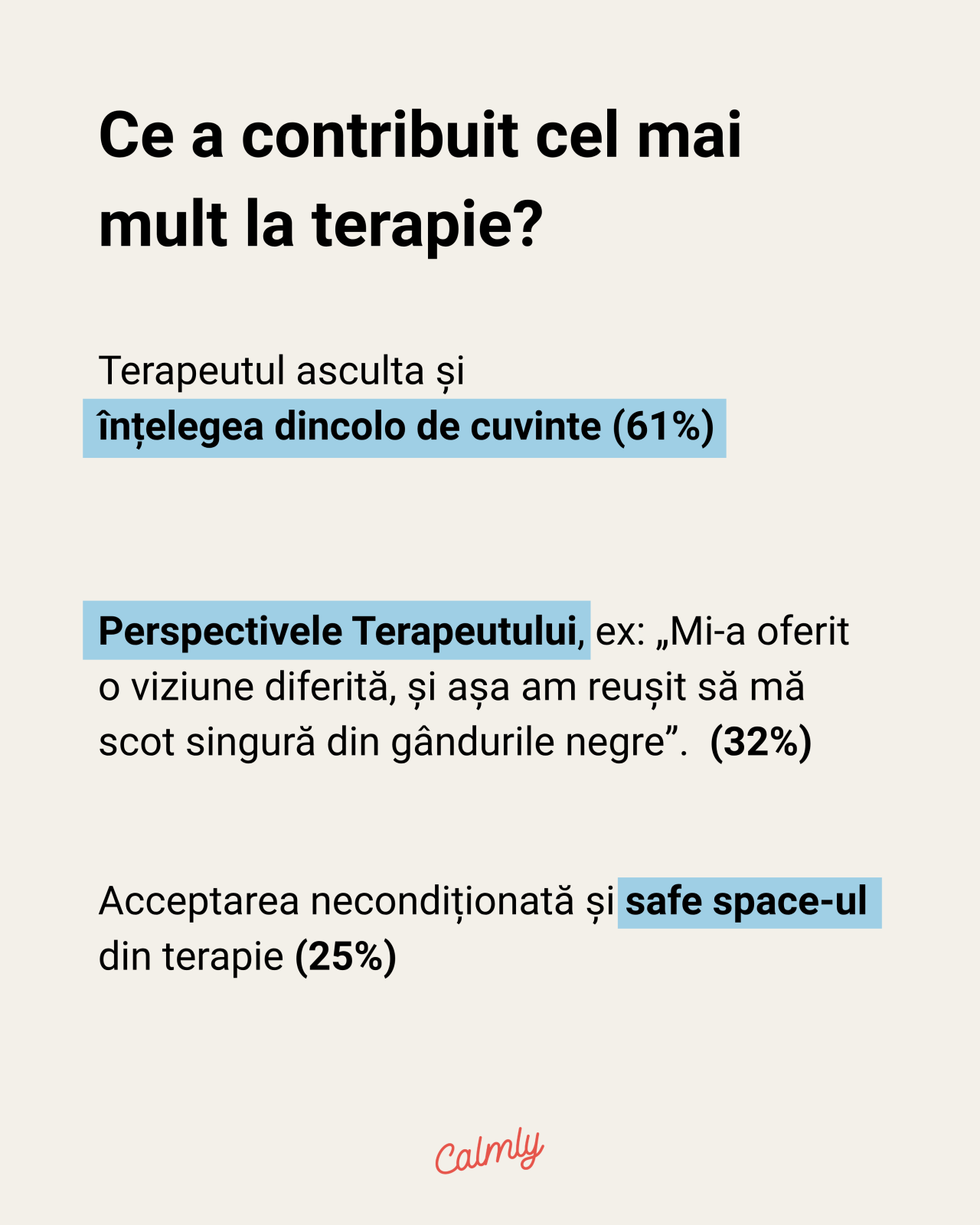 Calmly lansează un studiu care analizează în profunzime ce îi aduce (sau ține) pe oameni departe de terapie 7 5