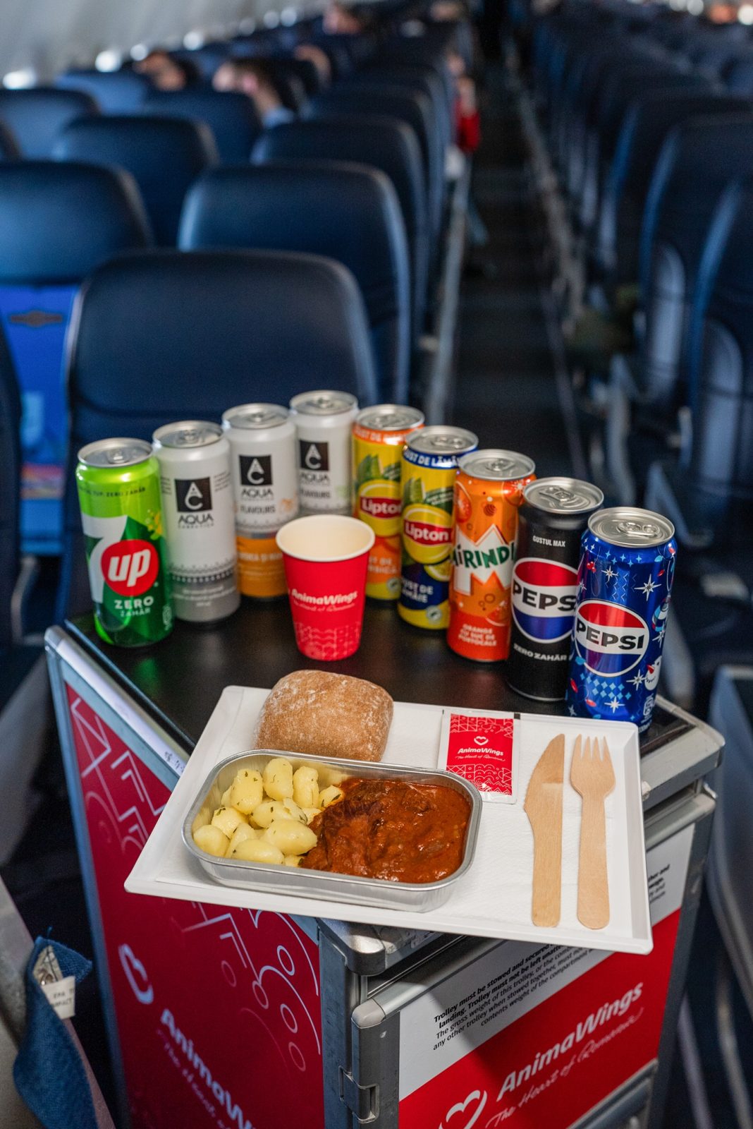 AnimaWings oferă meniuri all inclusive la bord. Cum arată