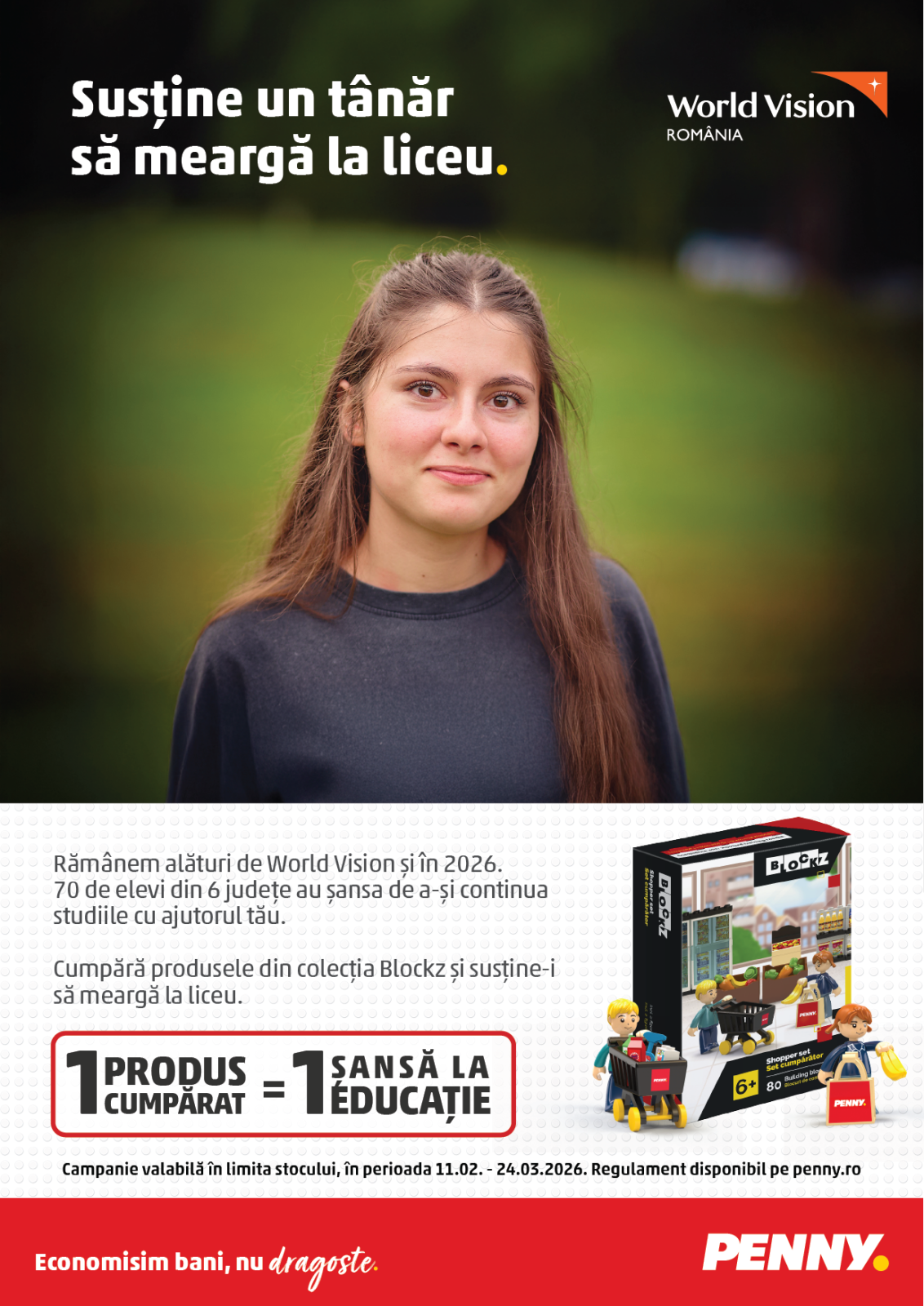 Noua campanie de loializare - Pune joaca pe lista de cumpărături cu mini PENNY 2 World Vision Romania