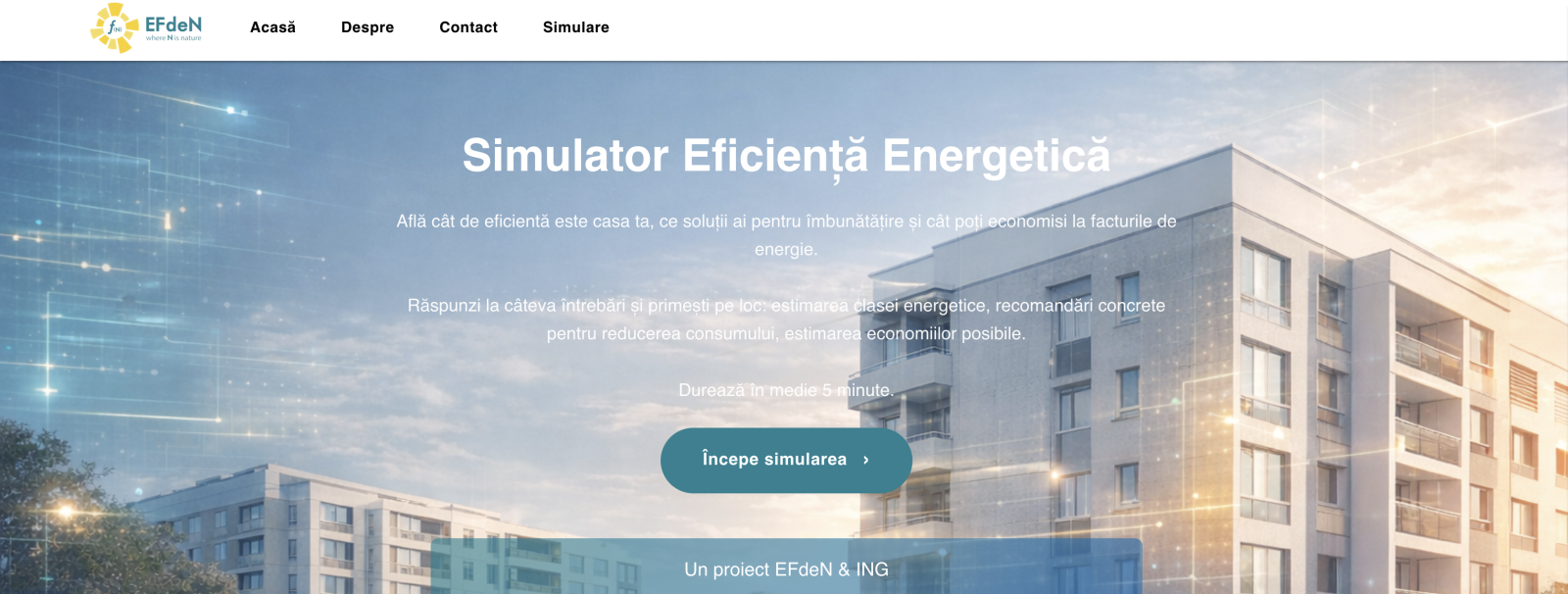EFdeN și ING Bank lansează primul Simulator de Eficiență Energetică