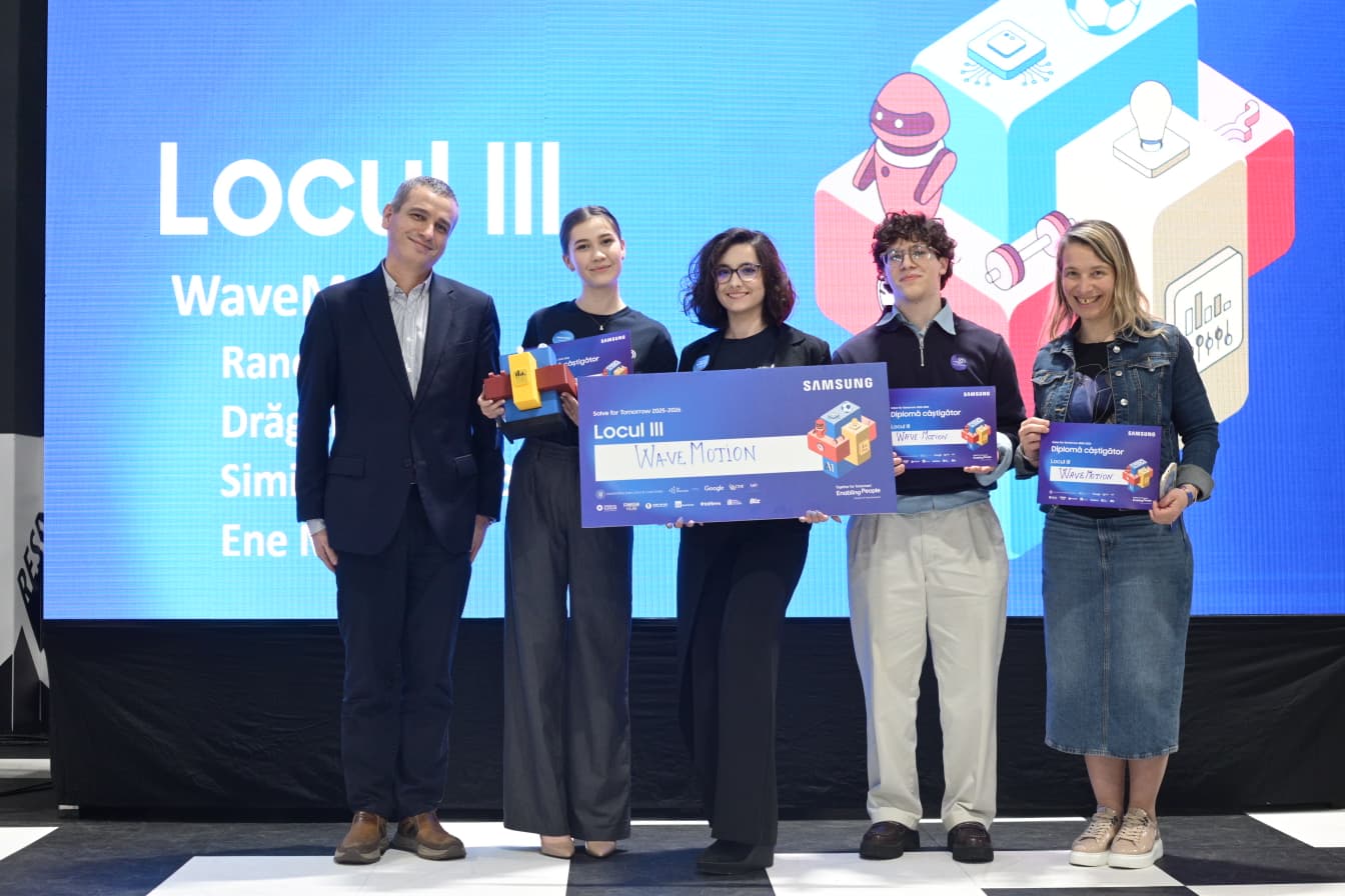 Samsung România anunță câștigătorii celei de-a cincea ediții a competiției naționale Solve for Tomorrow 3 Locul III