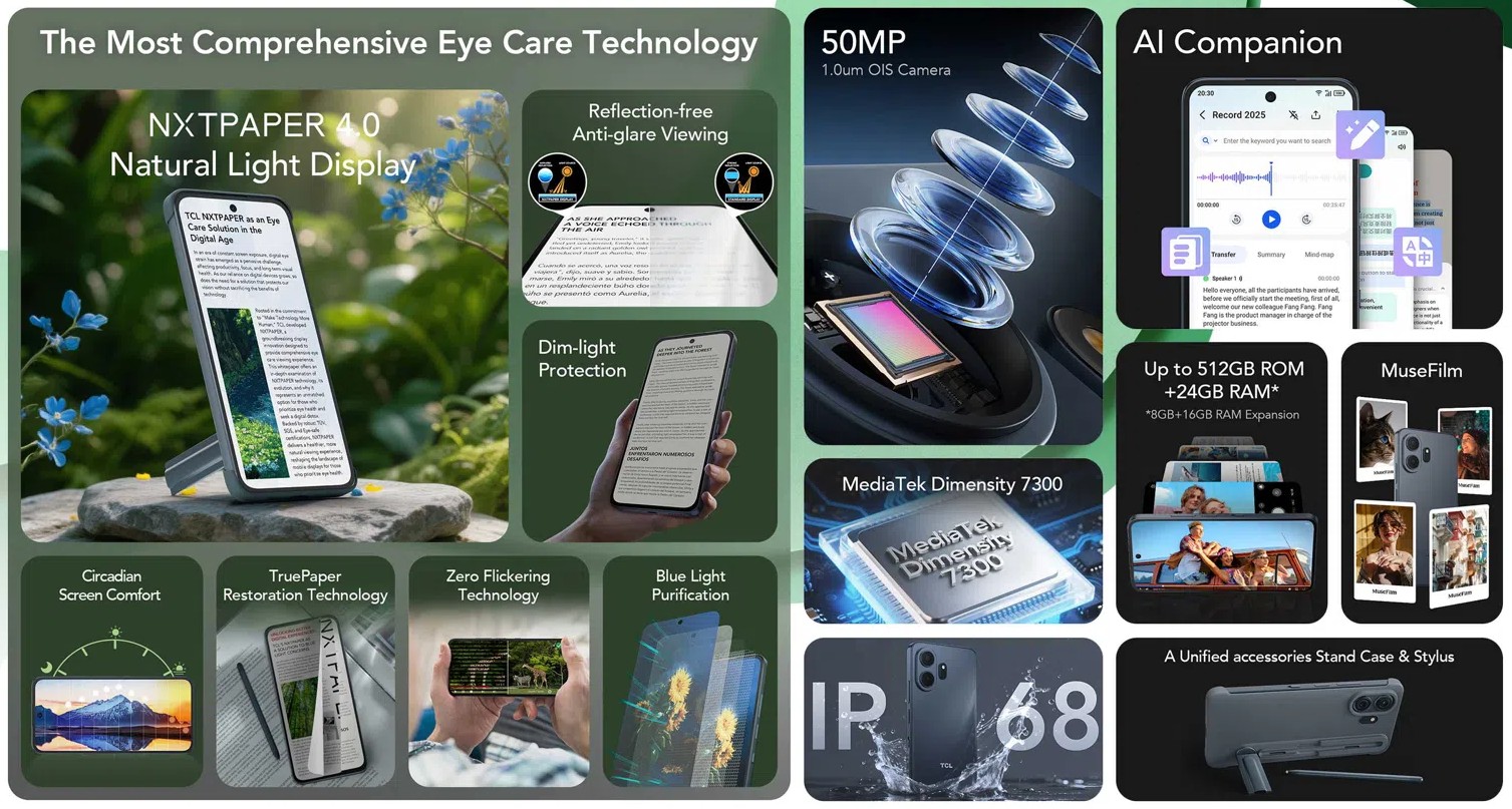 TCL Nxtpaper 70Pro specs
