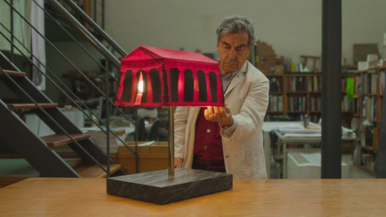 3.1. Expo Franco Raggi The Classic lamp. Film still from Being.Franco Raggi produced by Muse Factory of Projects 2025. © Muse Factory of Projects