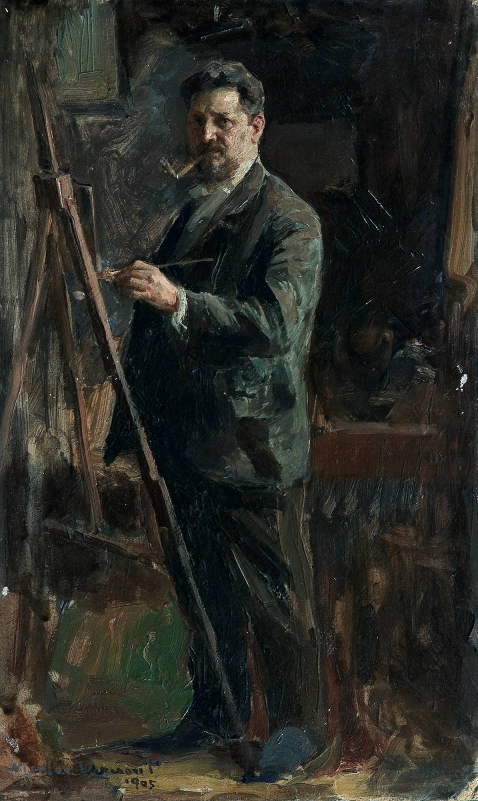 Autoportret la sevalet 1905