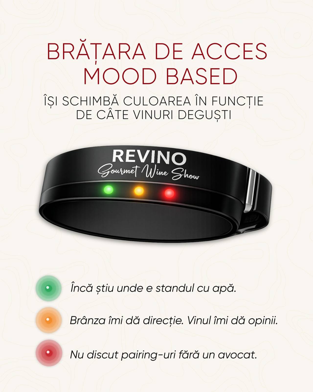 Revino Gourmet Wine Show au creat o bratara cu puteri speciale