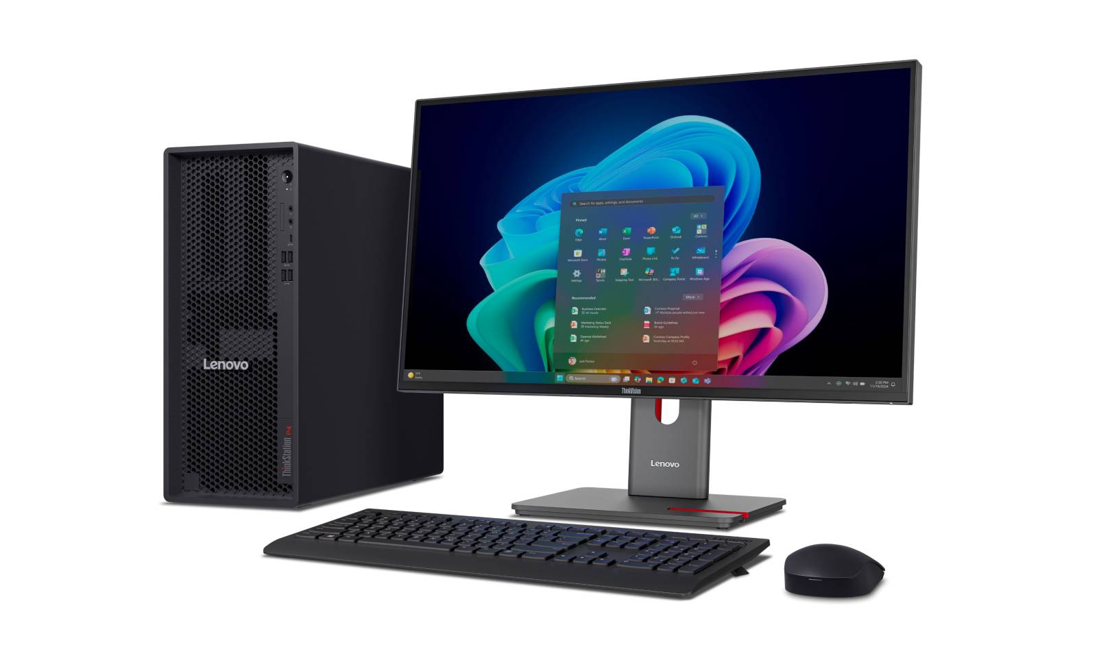 Lenovo aduce un nou ThinkStation P4, pentru profesioniști 4 05 Thinkstation P4 Front Facing Left with P32P