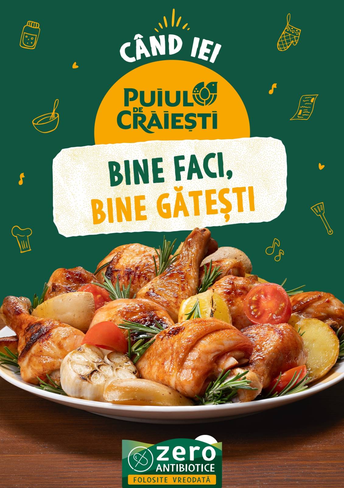 Puiul de Crăiești lansează o nouă campanie de comunicare pentru gama premium „Zero Antibiotice” 3 Puiul de Crăiești lansează o nouă campanie de comunicare