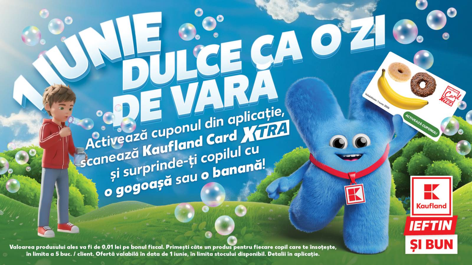 Kaufland de Ziua Copilului aduce surprize dulci la doar 1 ban prin Kaufland Card XTRA și reduceri la jucării 2 Kaufland 1900x1069px 1 iunie