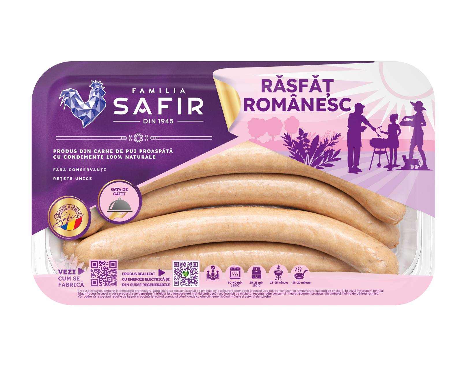 Familia Safir lansează noi ambalaje pentru gamele sale de produse și își consolidează promisiunea de pui corect, ca pentru copiii noștri 3 RR CarnatiDePui ATM 1000g 04 2026