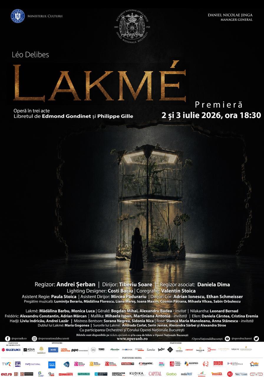 Lakmé, premieră pe scena Operei Naționale București 1 Lakmé, premieră pe scena Operei Naționale București