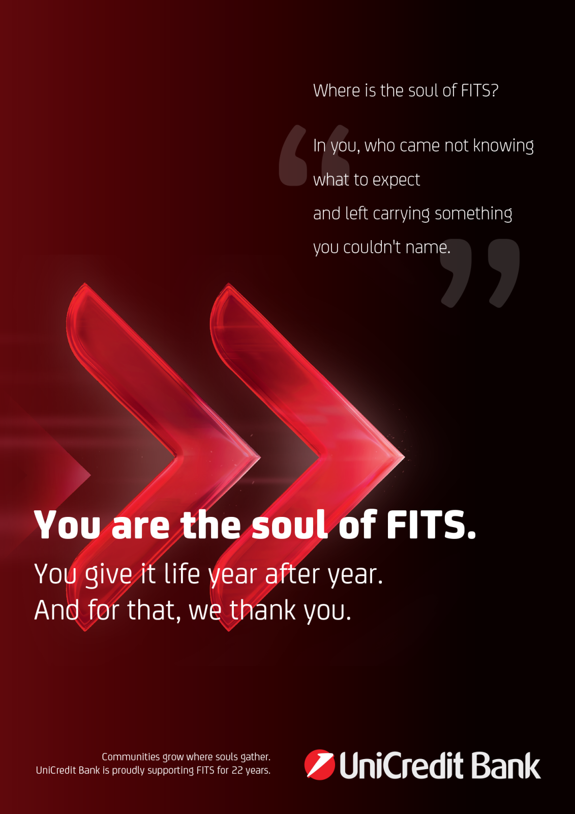 UniCredit Bank, partener FITS de peste două decenii, lansează campania “You are the soul of FITS” 4 FITS UniCredit 2026