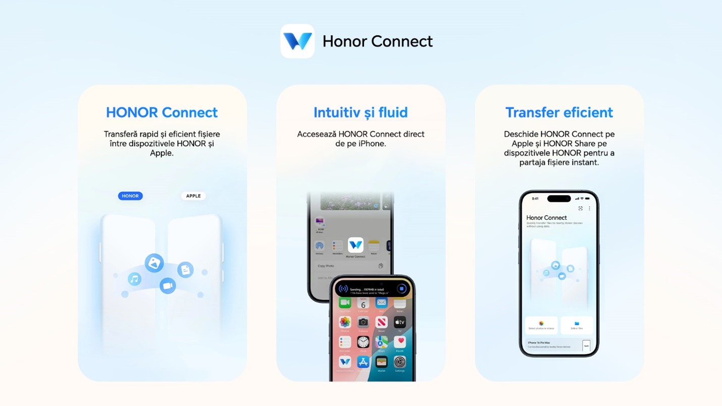 HONOR Connect aduce integrare între dispozitivele HONOR Mac și iOS 3 HONOR Connect