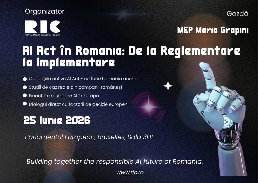 Implementarea AI Act, între reglementare și competitivitate: România deschide dialogul european 1 KV 1