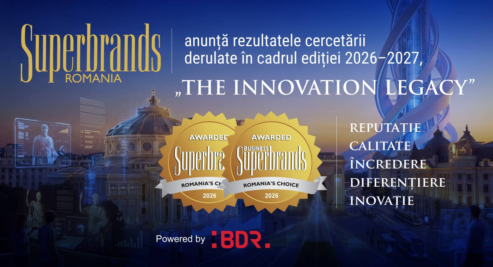 Superbrands România anunță rezultatele cercetării derulate în cadrul ediției 2026–2027, „The Innovation Legacy” 5 Superbrands Romania