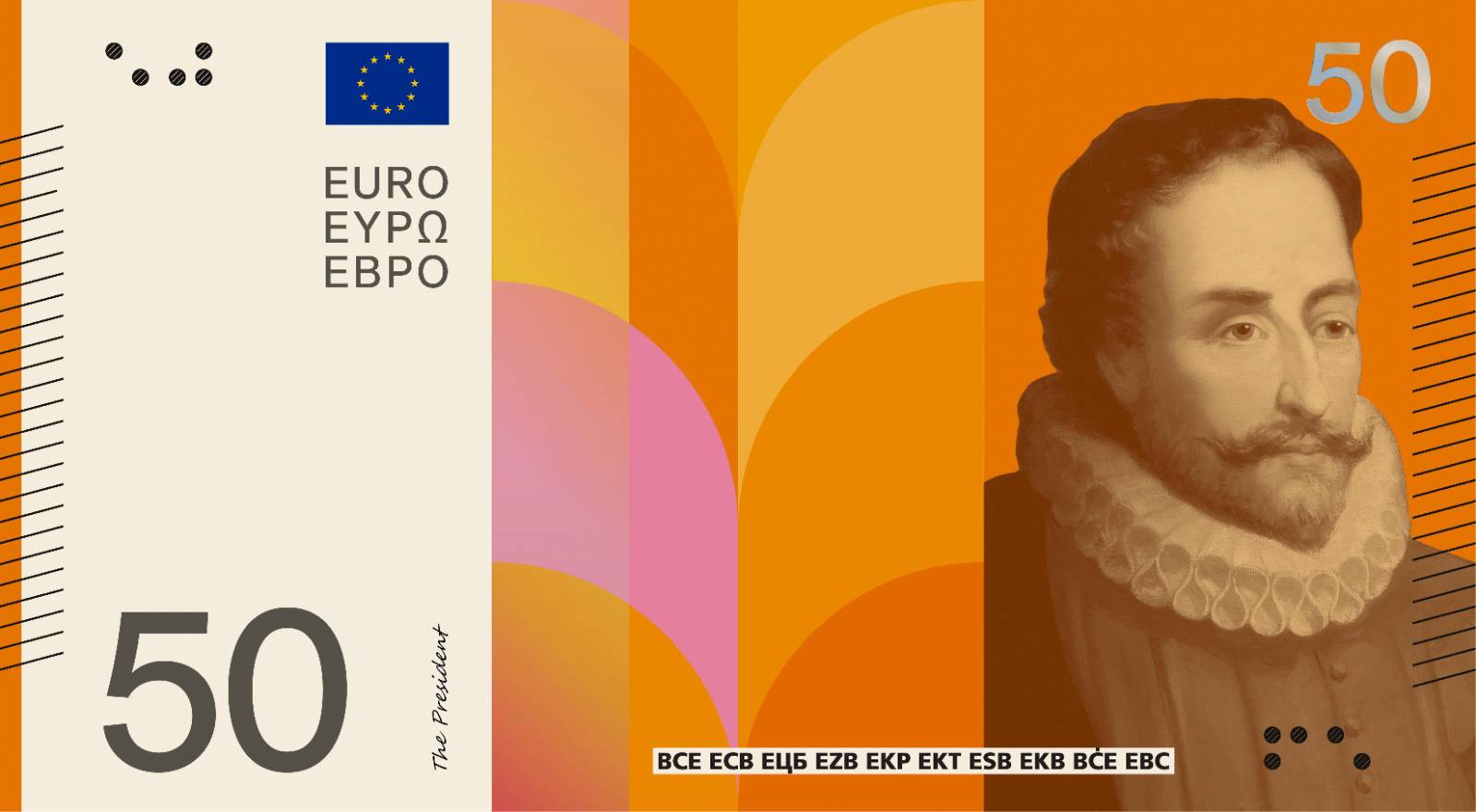 Noile bancnote Euro. Banca Europeană Centrală prezintă propunerile selectate pentru Euro 64 banknote design proposal c 50 front