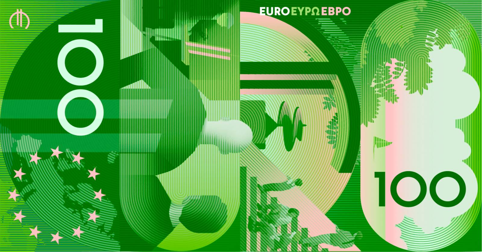 Noile bancnote Euro. Banca Europeană Centrală prezintă propunerile selectate pentru Euro 42 banknote design proposal g 100 back
