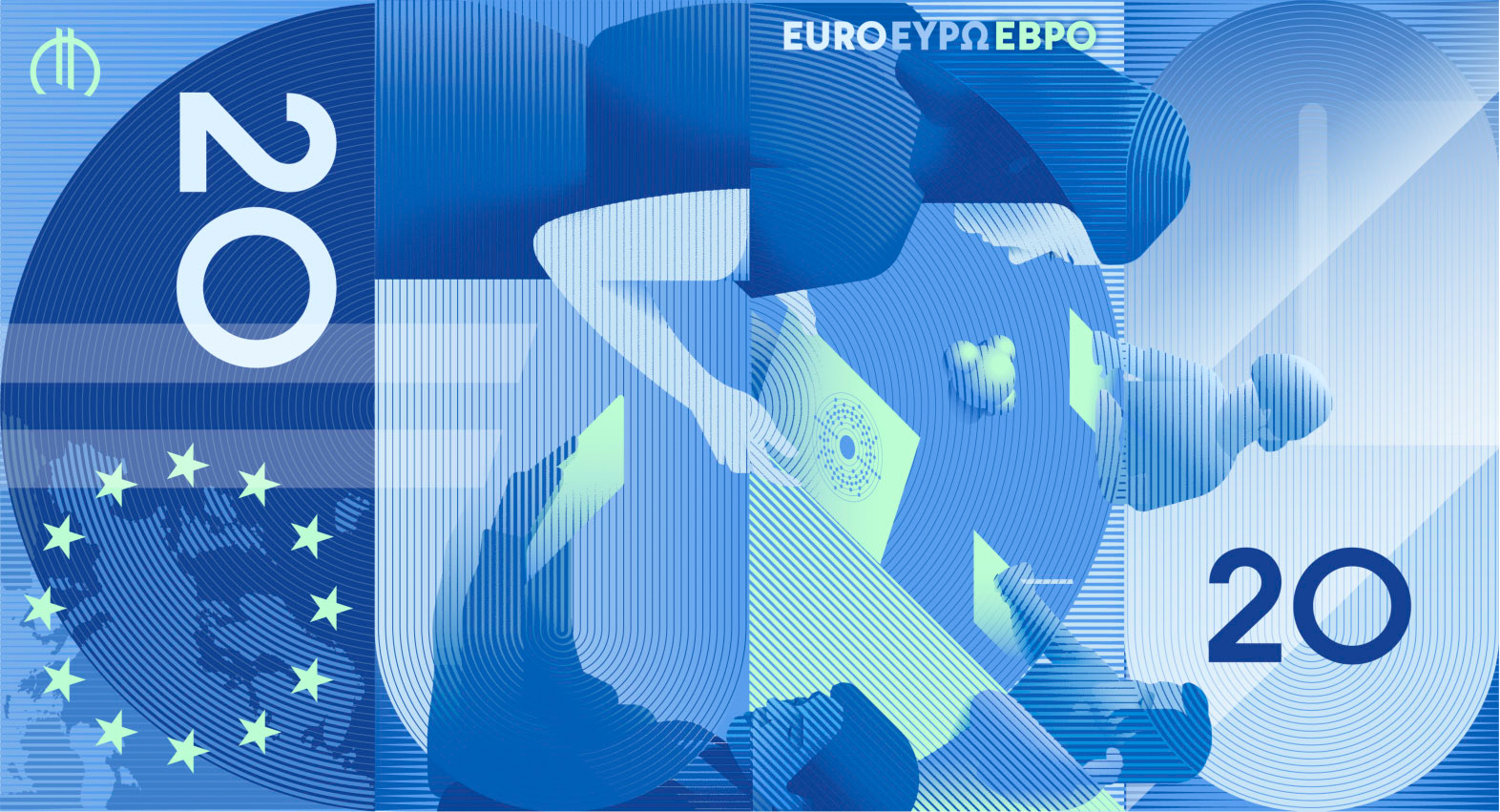 Noile bancnote Euro. Banca Europeană Centrală prezintă propunerile selectate pentru Euro 69 banknote design proposal g 20 back