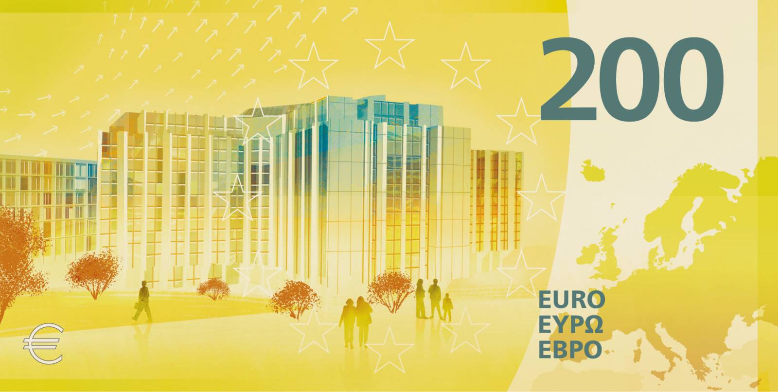 Noile bancnote Euro. Banca Europeană Centrală prezintă propunerile selectate pentru Euro 105 banknote design proposal h 200 back
