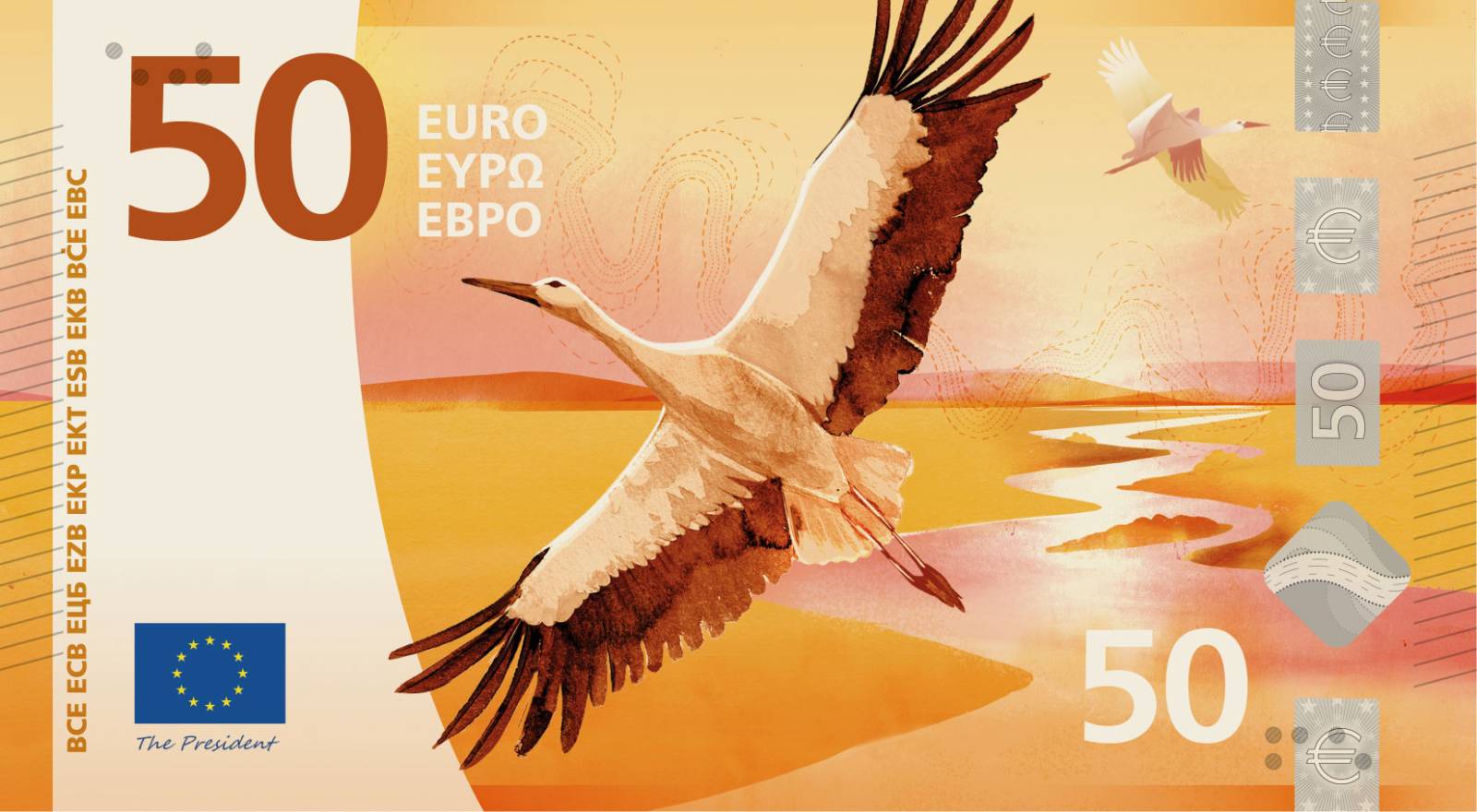 Noile bancnote Euro. Banca Europeană Centrală prezintă propunerile selectate pentru Euro 71 banknote design proposal h 50 front