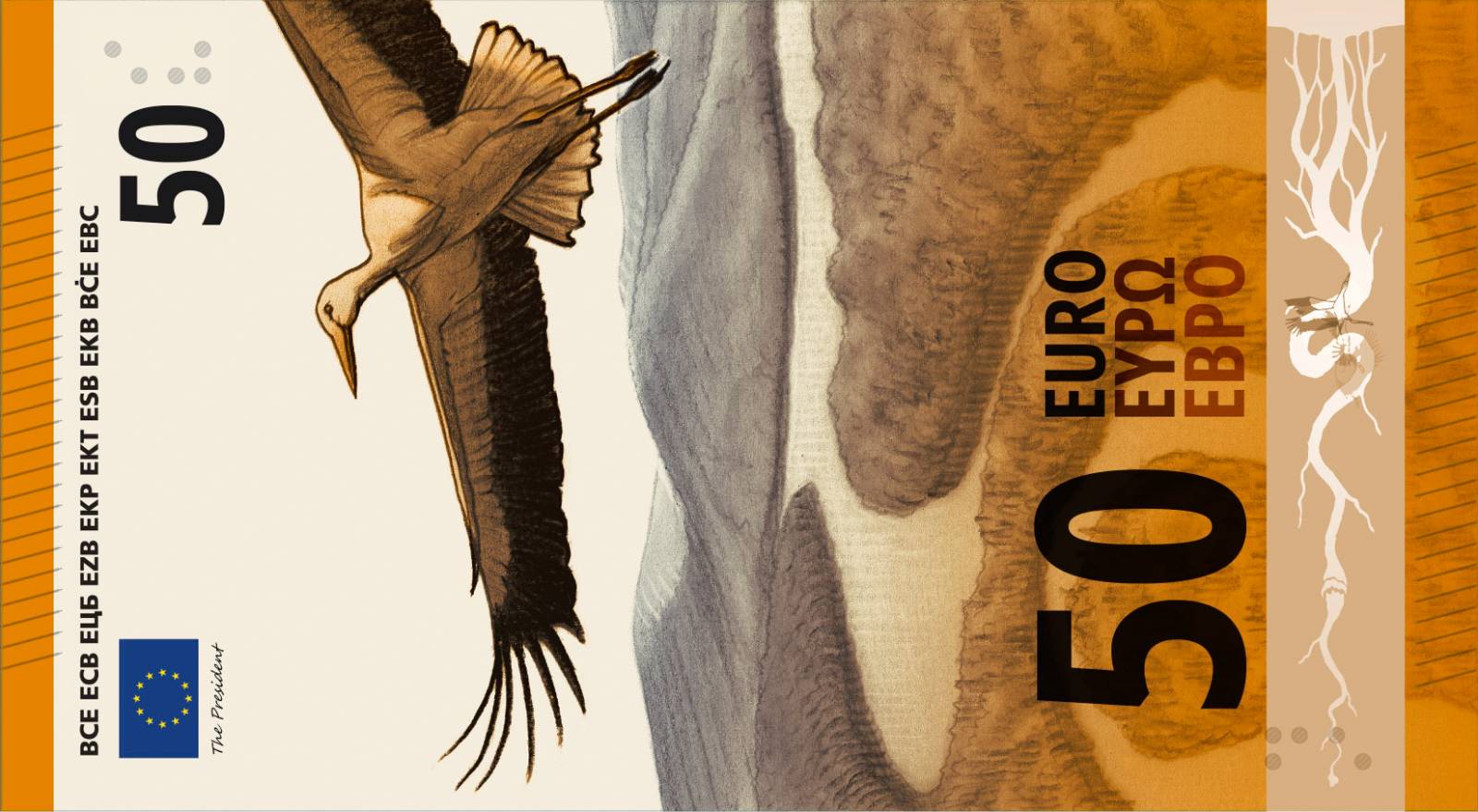 Noile bancnote Euro. Banca Europeană Centrală prezintă propunerile selectate pentru Euro 113 banknote design proposal j 50 front