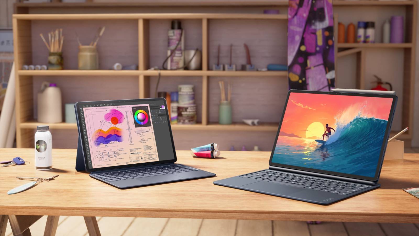 Lenovo își extinde portofoliul Yoga cu noi PC-uri și tablete cu AI, concepute pentru creatori 3 41 Lenovo Yoga Tab Gen 2 Beryl Yoga Tab Series In situation