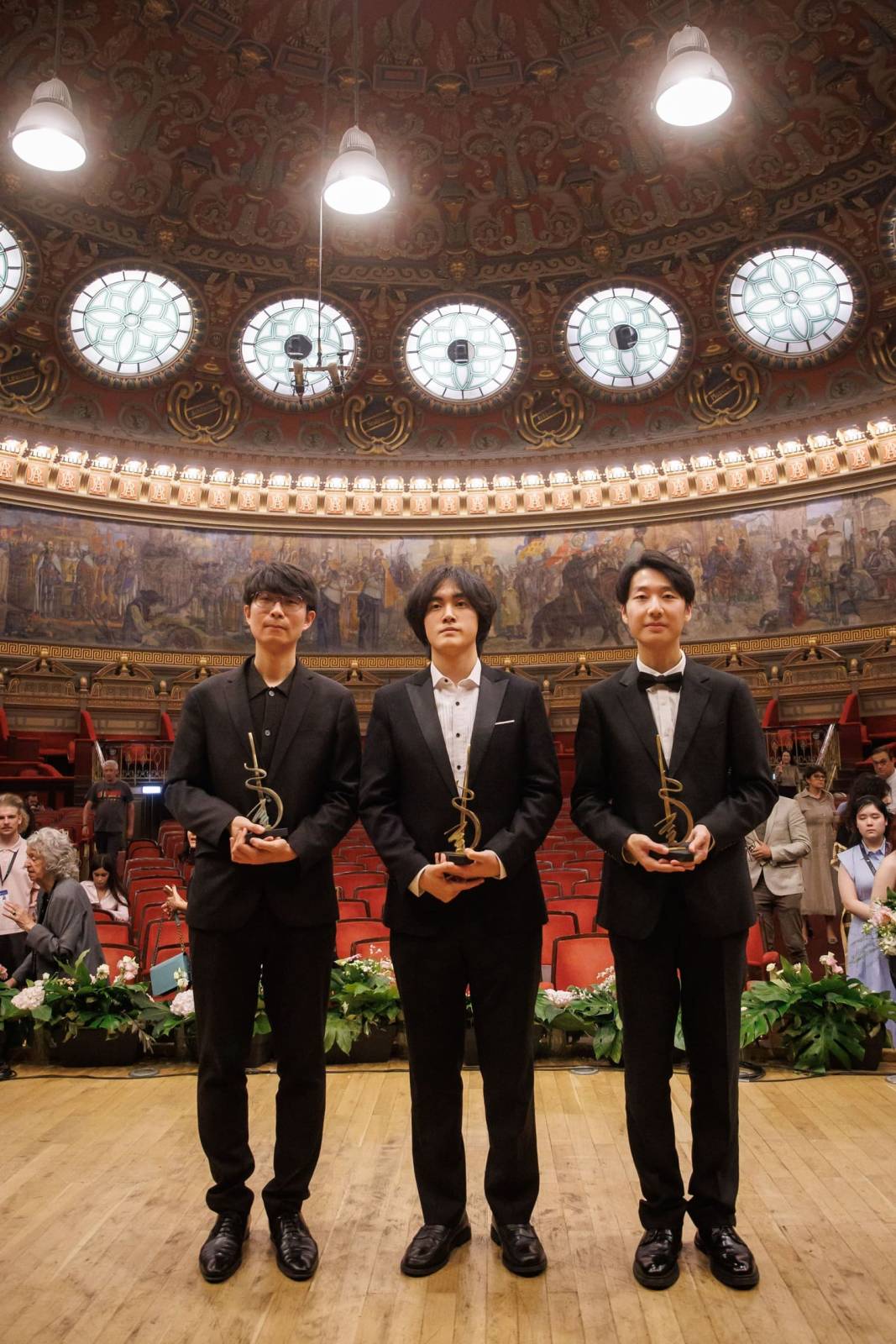 Jeongwoo Lee a câștigat Premiul I al Secțiunii Pian a Concursului Internațional George Enescu 2026 1 Castigatorii Sectiunii Pian. Concursul Enescu 2026. foto Andrei Gindac