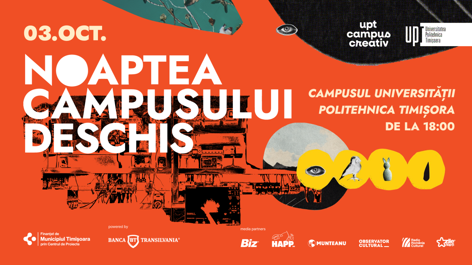 Noaptea Campusului Deschis 2026 are loc sâmbătă, 3 octombrie, la Universitatea Politehnica Timișoara 1 Noaptea Campusului 2026