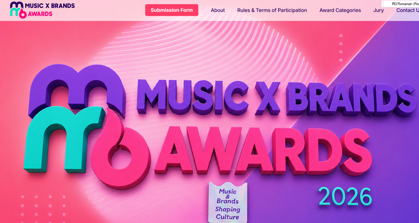 Ultimele zile de înscrieri la MMB Music x Brands Awards, singura gală din România care premiază parteneriatele dintre muzică și branduri 2 Screenshot 2026 09 18 172642