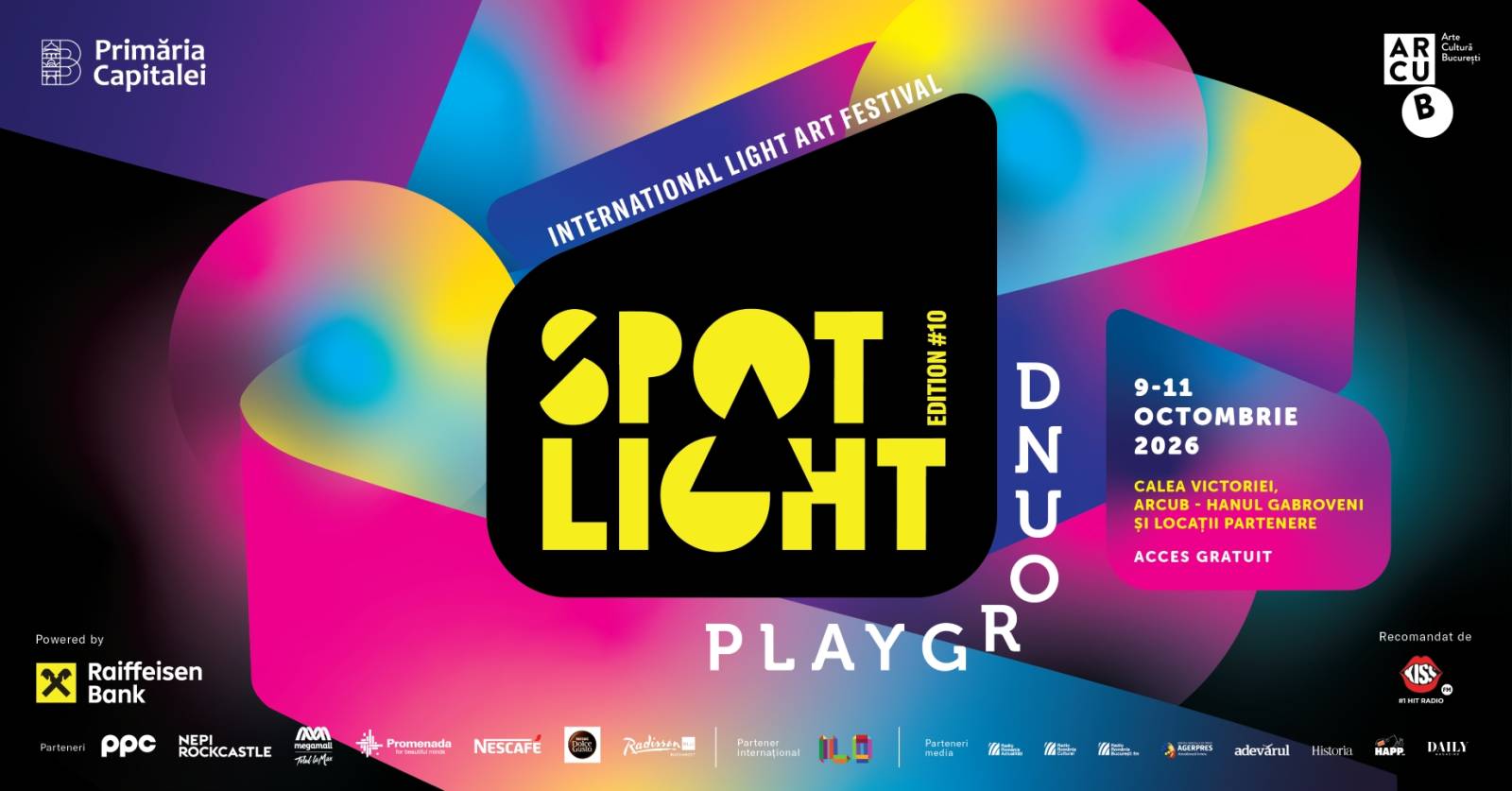 6 clădiri emblematice vor fi transformate prin video mapping la Spotlight 2026 1 Spotlight 2026 vizual