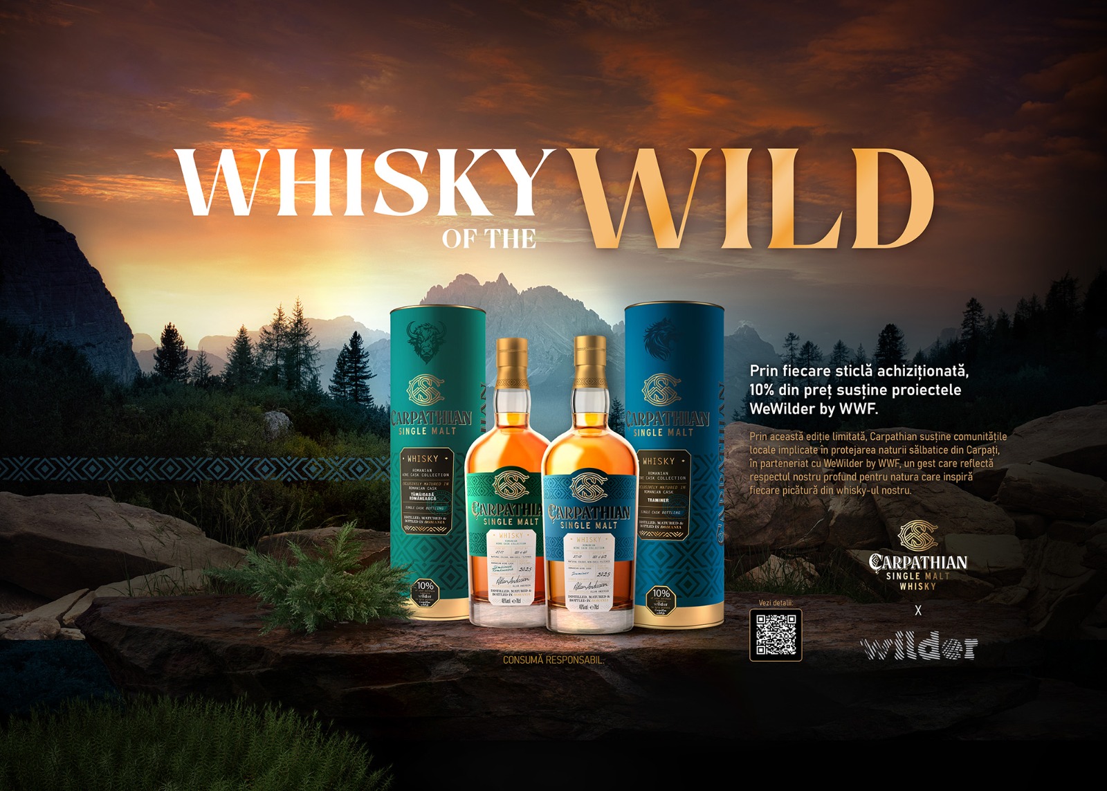 Carpathian Single Malt Tamaioasa Romaneasca Fully Matured si Carpathian Single Malt Traminer Fully Matured
