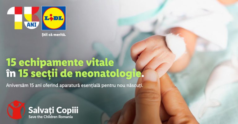 Comunicat de presa Din prima secunda acolo pentru ei. Lidl Romania doneaza peste 32 milioane de lei pentru dotarea a 15 sectii de neonatologie din Romania