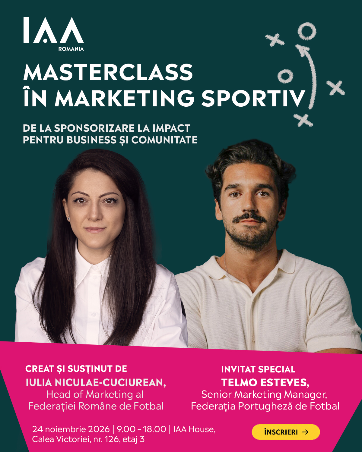 IAA România lansează „Masterclass în Marketing Sportiv cu Iulia Niculae-Cuciurean”, un program dedicat companiilor și agențiilor care investesc în sport 1 IAA România lansează „Masterclass în Marketing Sportiv cu Iulia Niculae-Cuciurean”, un program dedicat companiilor și agențiilor care investesc în sport