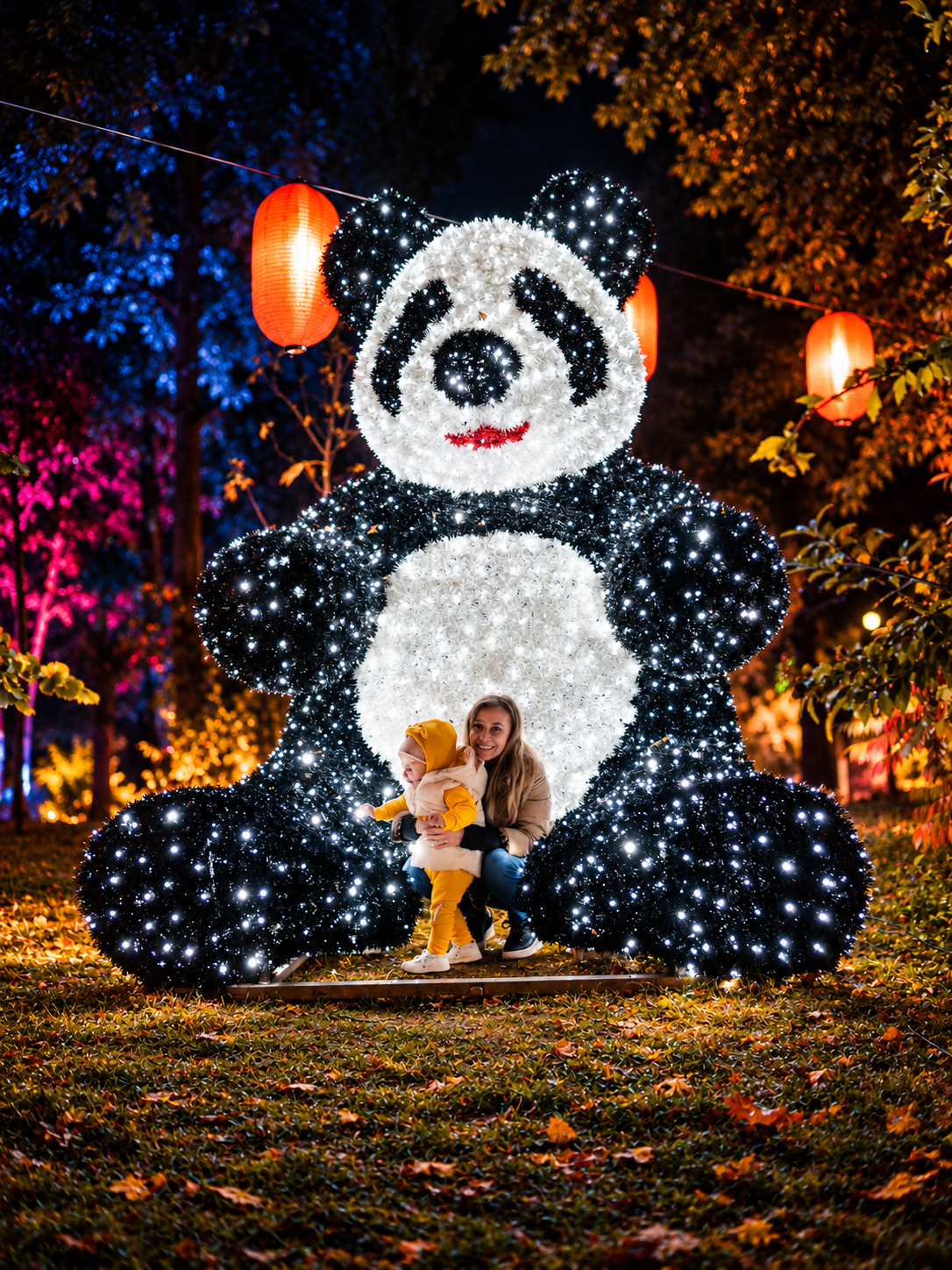Lumina Park a atras 15.000 de persoane în primele trei zile de la deschidere 2 Illuminated Panda Lantern Festival Portrait
