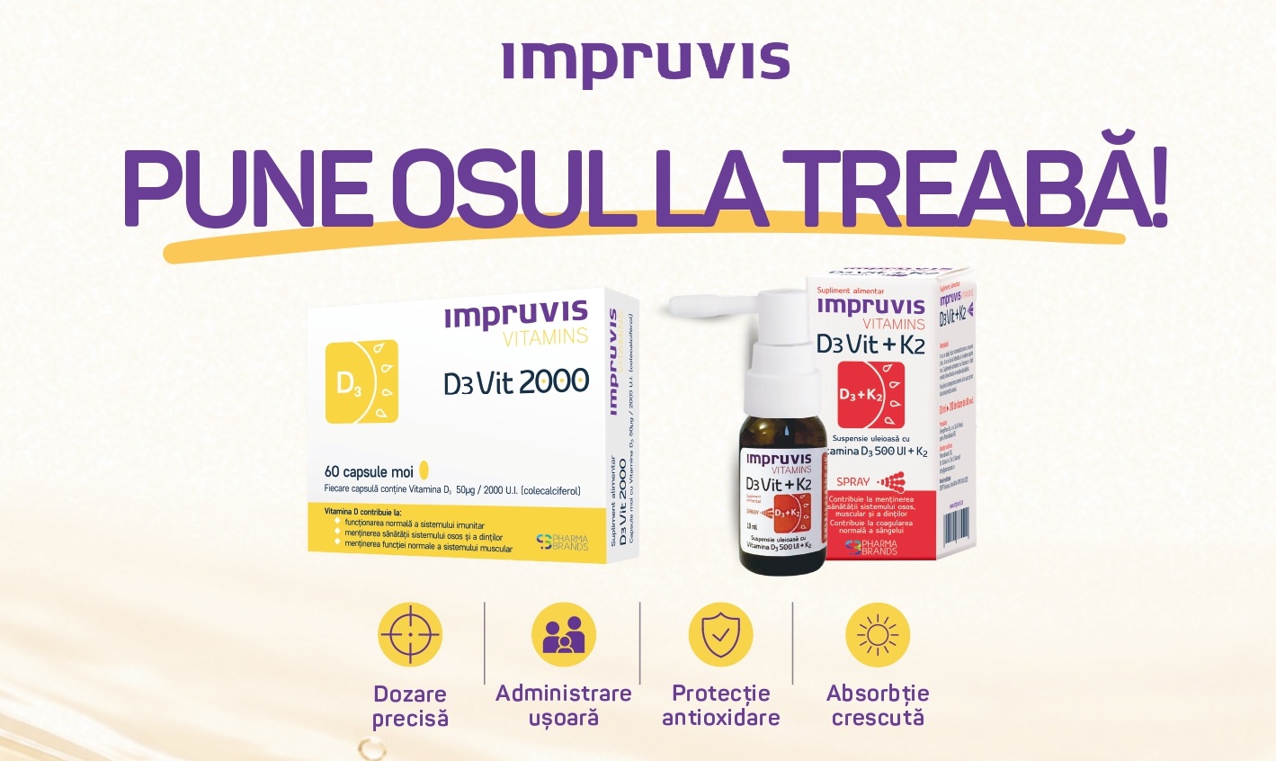 De Ziua Mondială a Osteoporozei, Impruvis lansează campania „Pune osul la treabă!”: un îndemn la mișcare și grijă pentru sănătatea oaselor 2 De Ziua Mondială a Osteoporozei, Impruvis lansează campania „Pune osul la treabă!”