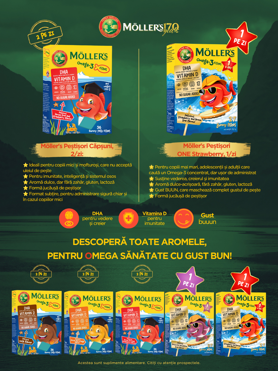 Möller’s lansează ONE Căpșuni și lime: Omega-3 natural, într-un singur jeleu pe zi 1 Möller’s lansează ONE Căpșuni și lime