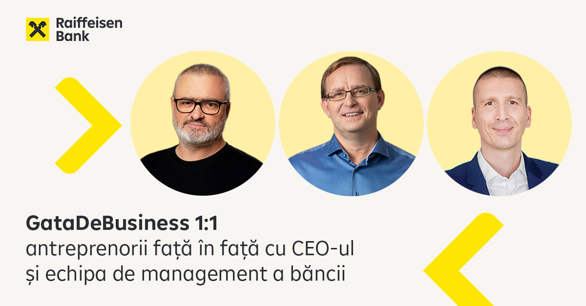 CEO-ul Raiffeisen Bank România și echipa de management pentru antreprenori, conversații despre business 2 Ionut Patrahau Zdenek Romanek Radu Ciocoiu