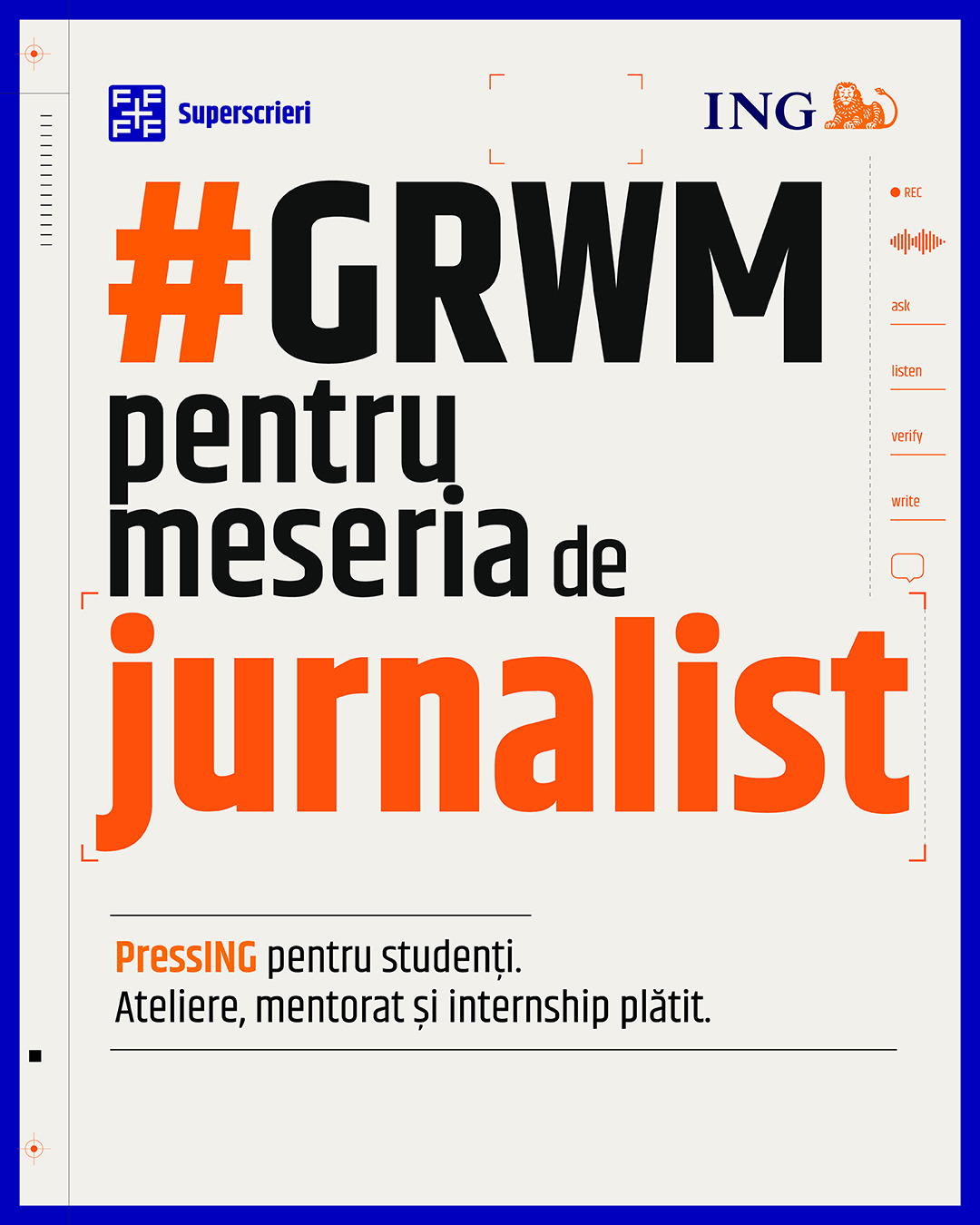 Studenții din București, Constanța și Oradea pot participa la ateliere practice de jurnalism și pot face un internship plătit în redacții independente, prin programul Pressing 1 Studenții din București, Constanța și Oradea pot participa la ateliere practice de jurnalism