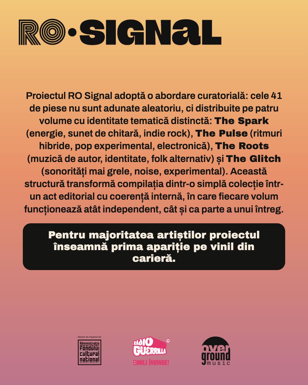 RO Signal aduce scena alternativă românească pe vinil, într-o serie de patru compilații curatoriate de Overground Music 2 RO Signal aduce scena alternativă românească pe vinil, într-o serie de patru compilații curatoriate de Overground Music