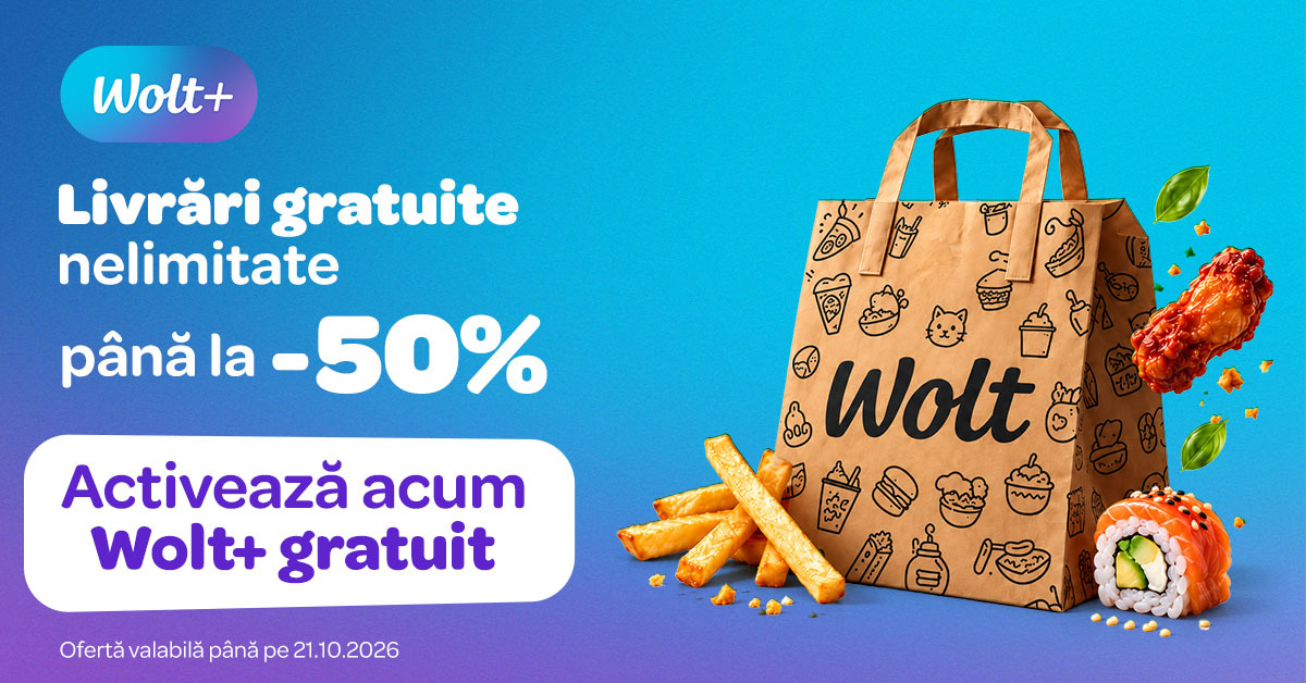 Wolt+ Weeks ajunge în România cu oferte exclusive și abonamente Wolt+ gratuite 2 W landscape